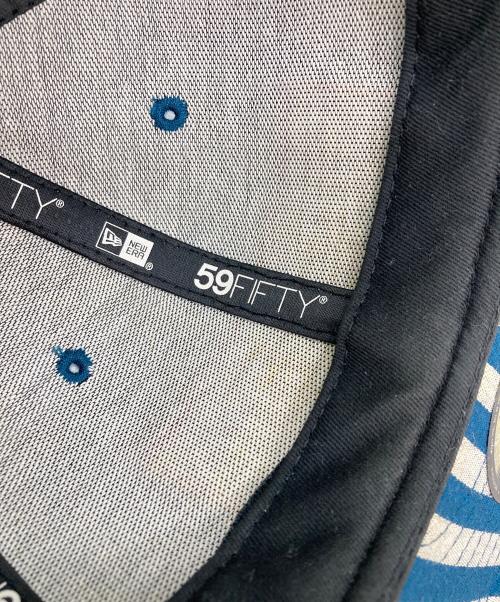 SUPREME（シュプリーム）Supreme (シュプリーム) New Era (ニューエラ) Striped Box Logo New Era Cap ブルー サイズ:60.6cmの古着・服飾アイテム