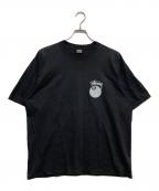 stussyステューシー）の古着「プリントTシャツ」｜ブラック