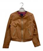 TOMORROW LAND collectionトゥモローランドコレクション）の古着「レザージャケット」｜ブラウン
