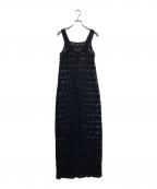 COCODEALココディール）の古着「幾何柄レースキャミワンヒ゜ース」｜ブラック