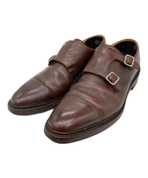 Crockett & Jones（クロケット＆ジョーンズ）Crockett & Jones (クロケット＆ジョーンズ) ダブルモンクストラップシューズ ブラウン サイズ:8 1/2の古着・服飾アイテム