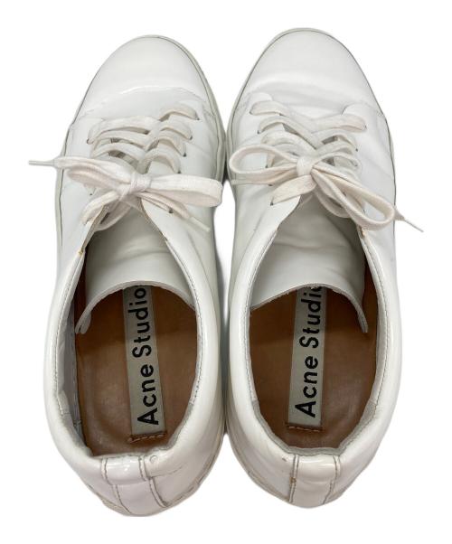 Acne studios（アクネ ストゥディオス）ACNE STUDIOS (アクネ ストゥディオス) レザースニーカー ホワイト サイズ:43の古着・服飾アイテム
