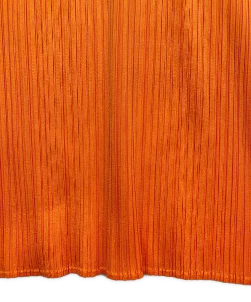 PLEATS PLEASE（プリーツプリーズ）PLEATS PLEASE (プリーツプリーズ) プリーツ半袖ワンピース オレンジ サイズ:3の古着・服飾アイテム