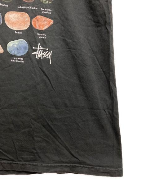 stussy（ステューシー）stussy (ステューシー) STONES PIGMENT DYED TEE ブラック サイズ:Ｌの古着・服飾アイテム
