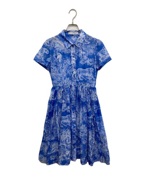 Christian Dior（クリスチャン ディオール）Christian Dior (クリスチャン ディオール) ブラウスワンピース ブルー サイズ:38の古着・服飾アイテム