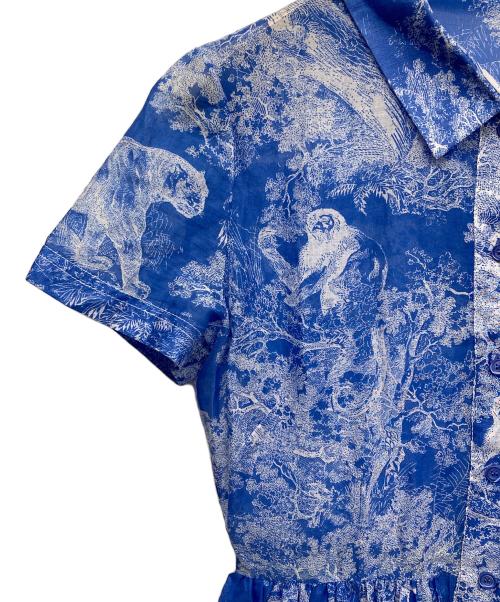 Christian Dior（クリスチャン ディオール）Christian Dior (クリスチャン ディオール) ブラウスワンピース ブルー サイズ:38の古着・服飾アイテム