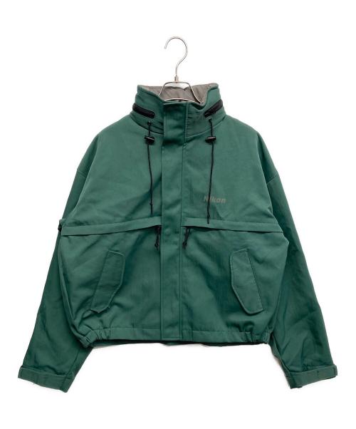 Nikon（ニコン）Nikon (ニコン) ナイロンジャケット〔OLD〕 グリーン サイズ:Mの古着・服飾アイテム