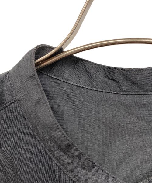 MACPHEE（マカフィー）MACPHEE (マカフィー) コットンナイロン バンドカラーシャツワンピース ブラック サイズ:36の古着・服飾アイテム