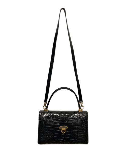 Genghiz.K（ジンギスカン）genghiz.K (ジンギスカン) ジンギスカン クロコダイル 2wayバック ブラックの古着・服飾アイテム