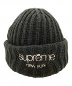 SUPREMEシュプリーム）の古着「CLASSIC LOGO CHUNKY RIBBED BEANIE」｜ブラック