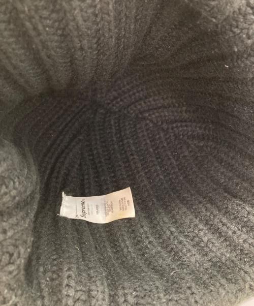SUPREME（シュプリーム）SUPREME (シュプリーム) CLASSIC LOGO CHUNKY RIBBED BEANIE ブラック サイズ:表記無しの古着・服飾アイテム