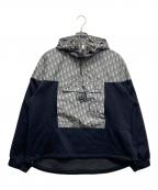 Christian Dior×Shawn Stussyクリスチャン ディオール×ショーン・ステューシー）の古着「オブリーク総柄ハーフジップアノラックジャケット」｜グレー