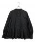 #Newans（ハッシュニュアンス）の古着「ダブルフリルヘムシャツ」｜ブラック