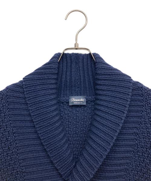 Drumohr（ドルモア）Drumohr (ドルモア) ウールショールカラーカーディガン ネイビー サイズ:44の古着・服飾アイテム