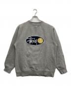 stussyステューシー）の古着「90ｓワッペンスウェット」｜グレー