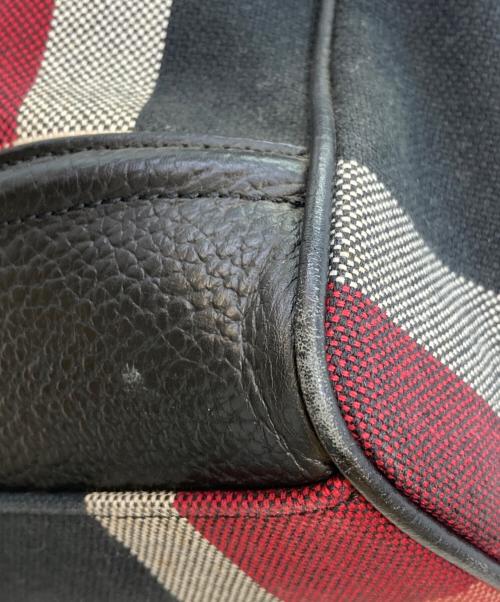 BLUE LABEL CRESTBRIDGE（ブルーレーベルクレストブリッジ）BLUE LABEL CRESTBRIDGE (ブルーレーベルクレストブリッジ) レザートートバッグ レッドの古着・服飾アイテム