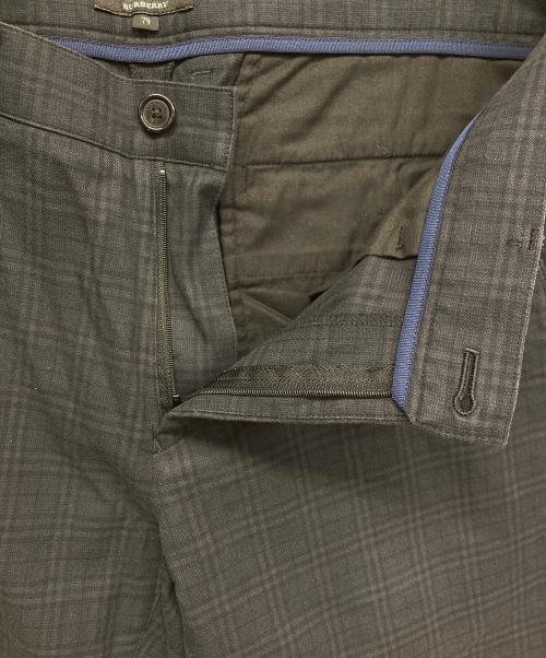 BURBERRY BLACK LABEL（バーバリーブラックレーベル）BURBERRY BLACK LABEL (バーバリーブラックレーベル) チェックパンツ ブラック サイズ:79の古着・服飾アイテム