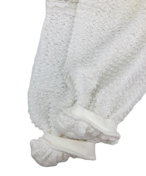 M'S GRACY（エムズグレイシー）M'S GRACY (エムズグレイシー) フリルカーディガン ホワイト サイズ:40の古着・服飾アイテム