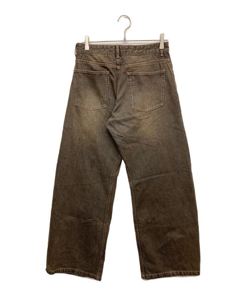 WYM LIDNM（ウィム バイ リドム）WYM LIDNM (ウィム バイ リドム) VINTAGE WASHED CURVED DENIM ブラック サイズ:Sの古着・服飾アイテム