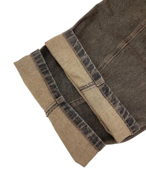 WYM LIDNM（ウィム バイ リドム）WYM LIDNM (ウィム バイ リドム) VINTAGE WASHED CURVED DENIM ブラック サイズ:Sの古着・服飾アイテム