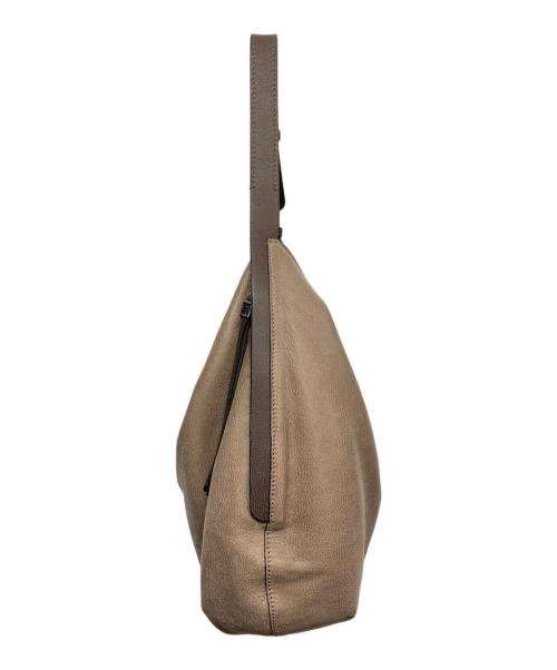 GIANNI CHIARINI（ジャンニ キアリーニ）GIANNI CHIARINI (ジャンニ キアリーニ) レザートートバッグ ブラウンの古着・服飾アイテム