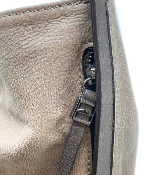 GIANNI CHIARINI（ジャンニ キアリーニ）GIANNI CHIARINI (ジャンニ キアリーニ) レザートートバッグ ブラウンの古着・服飾アイテム