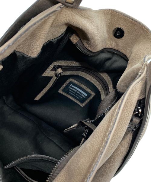 GIANNI CHIARINI（ジャンニ キアリーニ）GIANNI CHIARINI (ジャンニ キアリーニ) レザートートバッグ ブラウンの古着・服飾アイテム