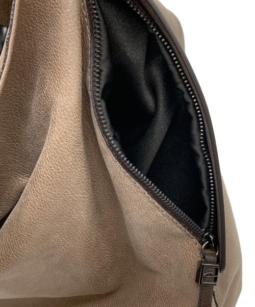 GIANNI CHIARINI（ジャンニ キアリーニ）GIANNI CHIARINI (ジャンニ キアリーニ) レザートートバッグ ブラウンの古着・服飾アイテム