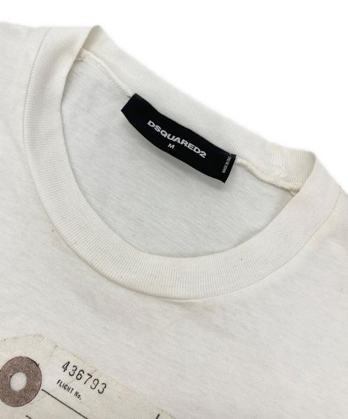 DSQUARED2（ディースクエアード）DSQUARED2 (ディースクエアード) プリントTシャツ ホワイト サイズ:Mの古着・服飾アイテム
