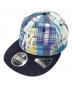 New Era（ニューエラ）の古着「パッチワークベースボールキャップ」｜ブルー