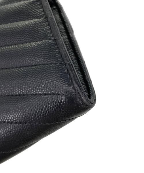 Saint Laurent Paris（サンローランパリ）Saint Laurent Paris (サンローランパリ) ラージフラップウォレット ブラックの古着・服飾アイテム