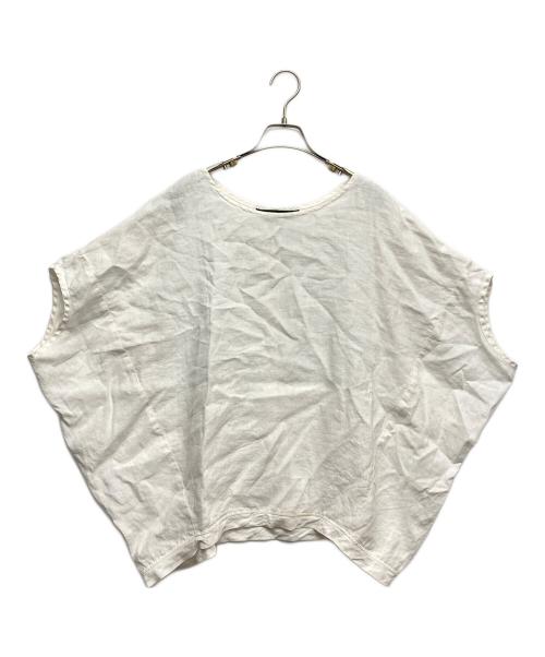 mizuiro-ind（ミズイロインド）mizuiro-ind (ミズイロインド) リネンドルマンスリーブブラウス ホワイト サイズ:記載無しの古着・服飾アイテム