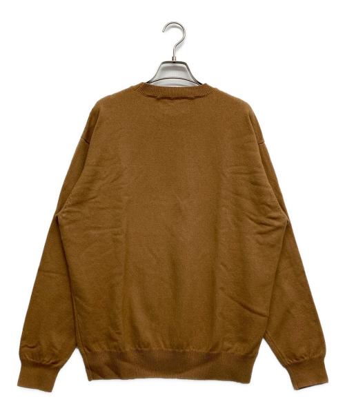 Yonetomi（ヨネトミ）yonetomi (ヨネトミ) ニューベーシック ピュアカシミヤ クルーネック ニット プルオーバー ブラウン サイズ:3の古着・服飾アイテム