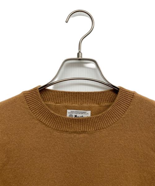 Yonetomi（ヨネトミ）yonetomi (ヨネトミ) ニューベーシック ピュアカシミヤ クルーネック ニット プルオーバー ブラウン サイズ:3の古着・服飾アイテム