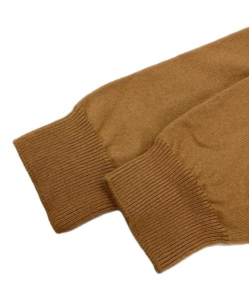 Yonetomi（ヨネトミ）yonetomi (ヨネトミ) ニューベーシック ピュアカシミヤ クルーネック ニット プルオーバー ブラウン サイズ:3の古着・服飾アイテム