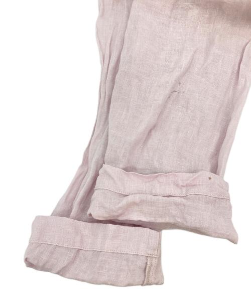 nest Robe（ネストローブ）nest Robe (ネストローブ) リネン天然染め近江晒しレースアップワンピース ピンク サイズ:Fの古着・服飾アイテム