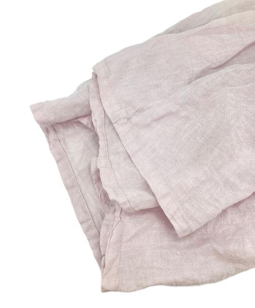 nest Robe（ネストローブ）nest Robe (ネストローブ) リネン天然染め近江晒しレースアップワンピース ピンク サイズ:Fの古着・服飾アイテム