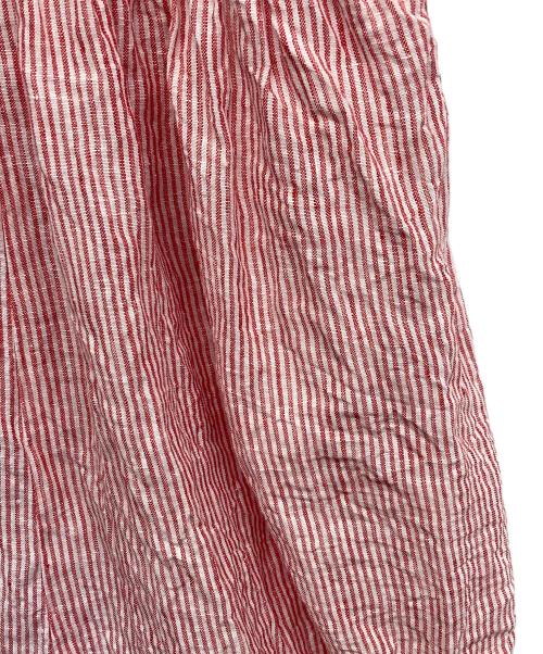 nest Robe（ネストローブ）nest Robe (ネストローブ) リネンバルーンスリーブワンピース レッド サイズ:Fの古着・服飾アイテム