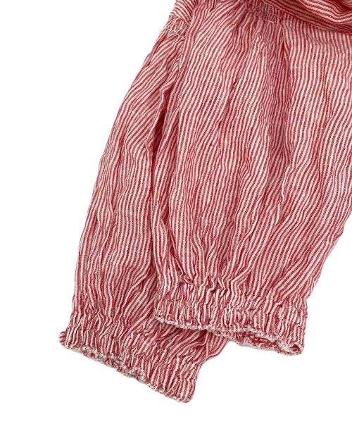 nest Robe（ネストローブ）nest Robe (ネストローブ) リネンバルーンスリーブワンピース レッド サイズ:Fの古着・服飾アイテム