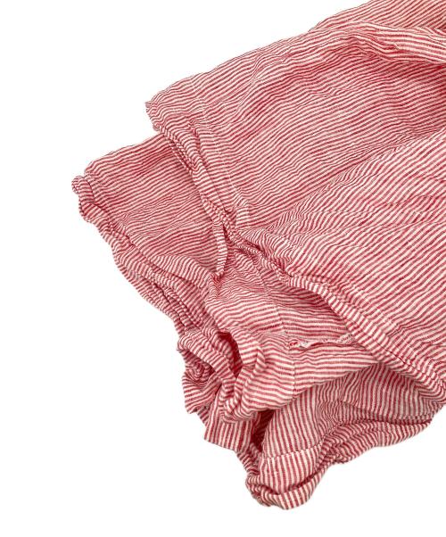 nest Robe（ネストローブ）nest Robe (ネストローブ) リネンバルーンスリーブワンピース レッド サイズ:Fの古着・服飾アイテム