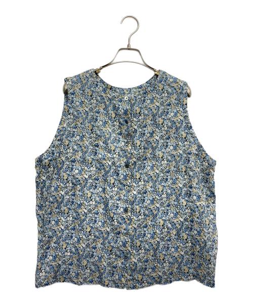 nest Robe（ネストローブ）nest Robe (ネストローブ) リネンリバティ2wayノースリーブブラウス ブルー サイズ:Fの古着・服飾アイテム