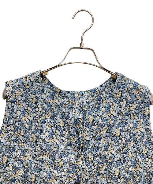 nest Robe（ネストローブ）nest Robe (ネストローブ) リネンリバティ2wayノースリーブブラウス ブルー サイズ:Fの古着・服飾アイテム