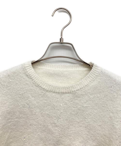 maison de Dolce.（メゾンドドルチェ）maison de Dolce. (メゾンドドルチェ) トゥインクルニット ホワイト サイズ:F 未使用品の古着・服飾アイテム