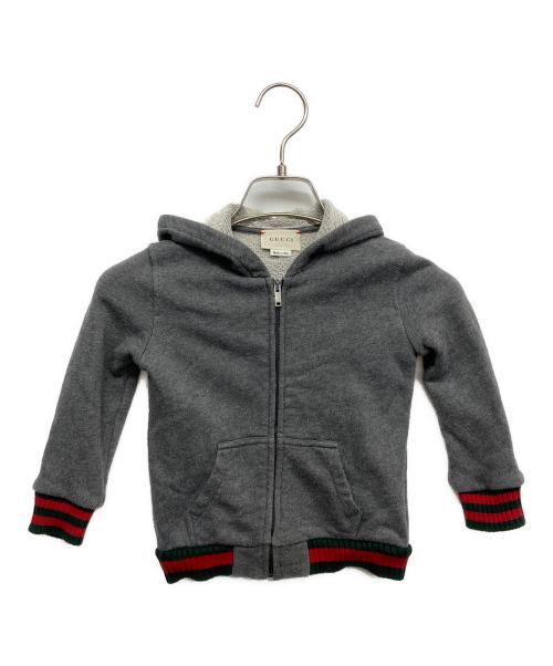 GUCCI（グッチ）GUCCI (グッチ) シェリーラインジップパーカー グレー サイズ:18/24の古着・服飾アイテム