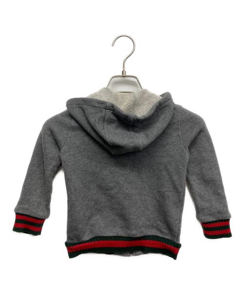 GUCCI（グッチ）GUCCI (グッチ) シェリーラインジップパーカー グレー サイズ:18/24の古着・服飾アイテム