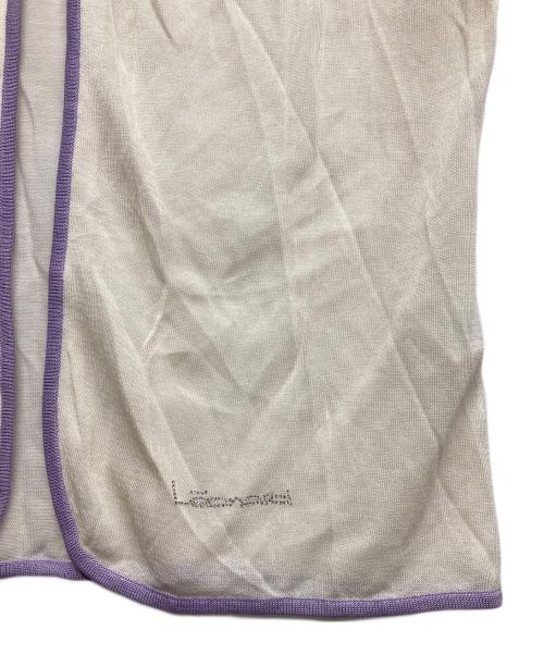 LEONARD（レオナール）LEONARD (レオナール) ラインストーンロゴカーディガン ホワイト サイズ:FREEの古着・服飾アイテム