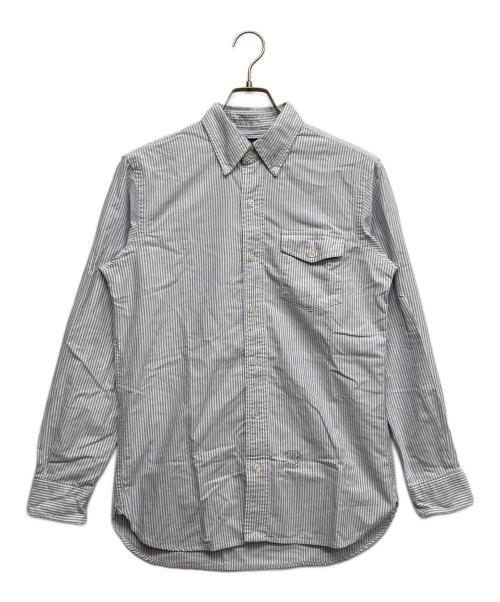 POLO RALPH LAUREN（ポロ・ラルフローレン）POLO RALPH LAUREN (ポロ・ラルフローレン) BLEECKER ストライプボタンダウンシャツ ブルー サイズ:Mの古着・服飾アイテム