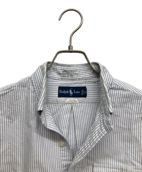 POLO RALPH LAUREN（ポロ・ラルフローレン）POLO RALPH LAUREN (ポロ・ラルフローレン) BLEECKER ストライプボタンダウンシャツ ブルー サイズ:Mの古着・服飾アイテム