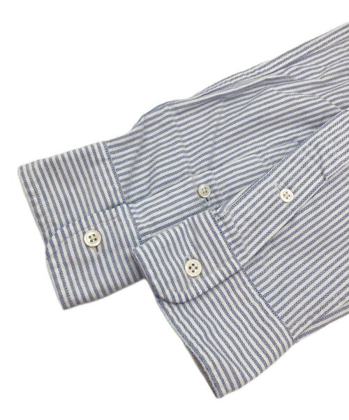 POLO RALPH LAUREN（ポロ・ラルフローレン）POLO RALPH LAUREN (ポロ・ラルフローレン) BLEECKER ストライプボタンダウンシャツ ブルー サイズ:Mの古着・服飾アイテム