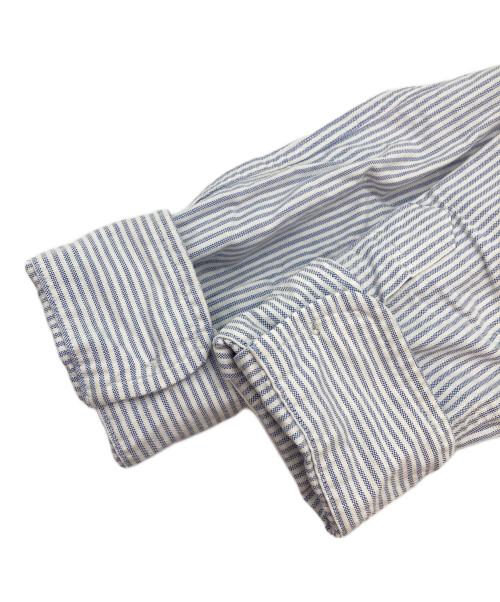 POLO RALPH LAUREN（ポロ・ラルフローレン）POLO RALPH LAUREN (ポロ・ラルフローレン) BLEECKER ストライプボタンダウンシャツ ブルー サイズ:Mの古着・服飾アイテム